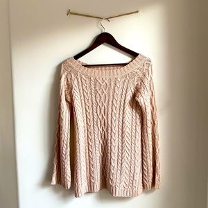 Ralph Lauren Chunky Pink Woven Sweater Size M